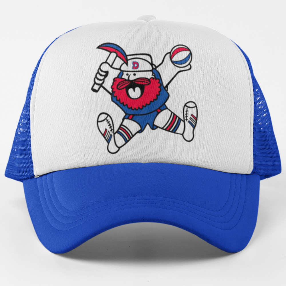 NEW Denver Nuggets 1974 Leaping Miner Foam Trucker Mesh Snapback Hat 2TONE BLUE - Picture 1 of 2